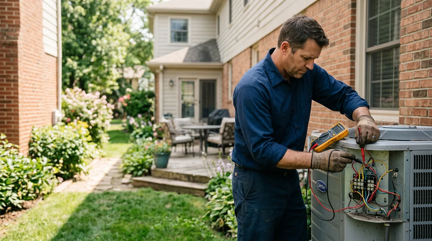 HVAC technician working near North Ridgeville, OH